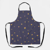 Tablier Deep Violet Purple Yellow Viola Floral Pattern (Recto)