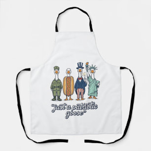 Tablier Défilé d'oies patriotiques Chemise vectorielle vin