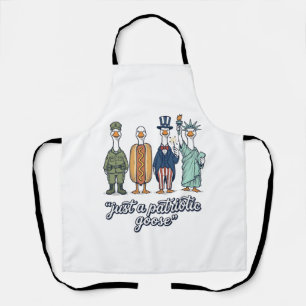 Tablier Défilé d'oies patriotiques Vintage Vector Shirt_1