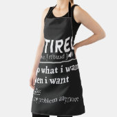 Tablier définition à la retraite, drôle de retraite, à la  (Insitu)