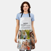 Tablier Définition de maman personnalisée 6 Collage photo (Porté)