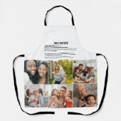 Tablier Définition de maman personnalisée 6 Collage photo (Recto)