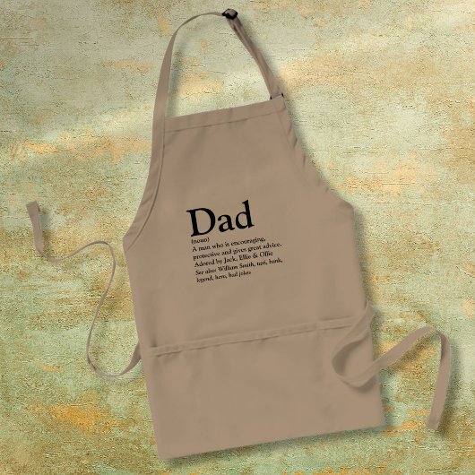 Tablier Définition de nom personnalisé papa