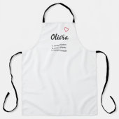 Tablier Définition de nom personnalisée (Recto)