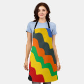 Tablier Dégradé des vagues océaniques ondulées de couleur  (Porté)