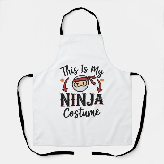 Tablier Déguisement de ninja drôle Design vectoriel Hallow (Recto)