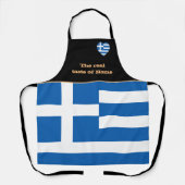 Tablier Dégustation de la maison, Drapeau grec, Cuisine Gr (Recto)