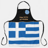 Tablier Dégustation de la maison, Drapeau grec, Cuisine Gr (Recto)
