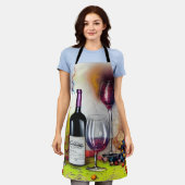 Tablier Dégustation de vin Art numérique coloré (Porté)