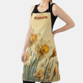 Tablier Delightful Vintage Daffodils Personalized (Insitu)