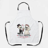 Tablier Demande en mariage de squelette mignon (Recto)