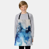 Tablier d'encre d'alcool bleu et blanc (Porté)