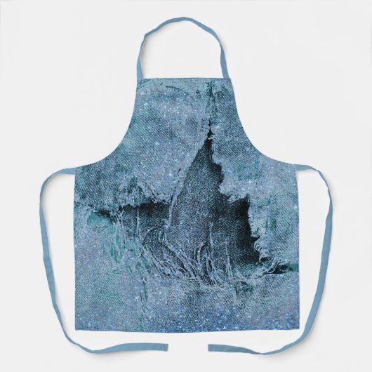 Tablier denim de parties scintillant grungy (Recto)