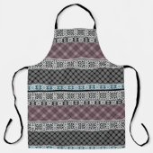 Tablier Dentelle patchwork noir et blanc (Recto)