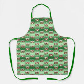 Tablier Déplaisant Noël Fruitcake Motif Vert (Recto)