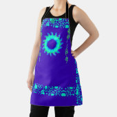 Tablier Dernier Christime heure élégant bleu semaine flora (Insitu)