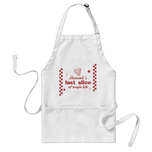 Tablier Dernier Slice Pizza Fête de Bachelorette (Devant)