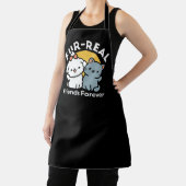 Tablier Des amis vrais pour toujours | Cute Cat & Chien Du (Insitu)