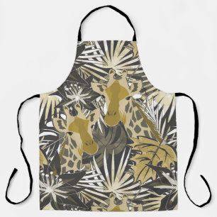 Tablier Des girafes dans la forêt tropicale.
