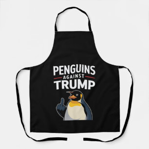 Tablier Des palmes de pingouin contre Trump