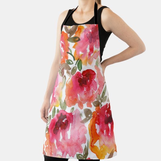 Tablier Des roses rouges en habit, des motifs sans soudure (Insitu)