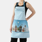 Tablier Des Snowmen Dans Un Village De Nombreux Snowflakes (Insitu)