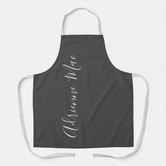 Tablier Des Tons De Gris Simplement Personnalisés (Recto)