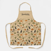 Tablier Desert Green Cactus Name Halloween  (Recto)