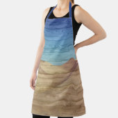 Tablier Desert Sand Dunes Beautiful Blue Sky On Wood Grain (Insitu)