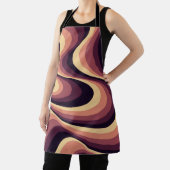 Tablier Design abstrait violet, rose et beige (Insitu)