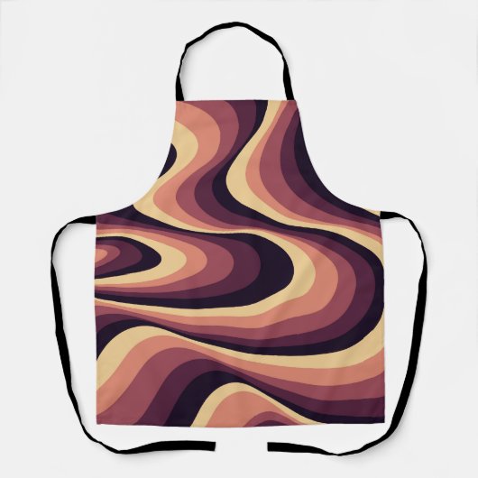 Tablier Design abstrait violet, rose et beige (Recto)