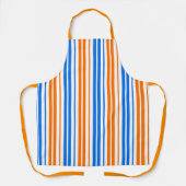 Tablier Design bandes verticales orange bleu blanc (Recto)