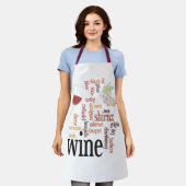 Tablier Design Cloud Wine Word (Porté)