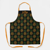 Tablier Design coloré d'ananas tropical pour les gourmands (Recto)