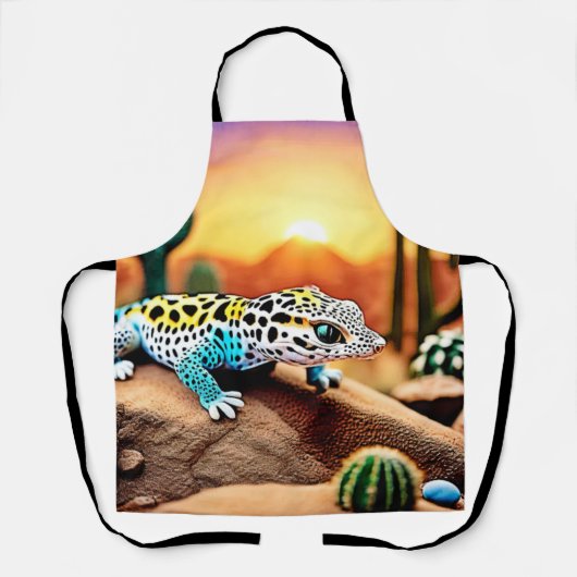 Tablier Design coloré Gecko Rocks (Recto)
