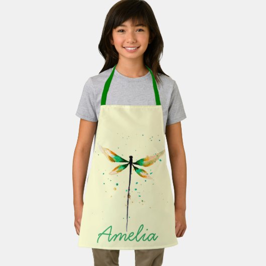 Tablier Design d'aquarelle dragonaire mignon (Insitu)