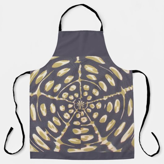 Tablier Design d'art africain intelligent bleu olive vert (Recto)