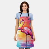 Tablier Design d'art Flamant rose Sunset (Porté)
