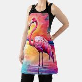 Tablier Design d'art Flamant rose Sunset (Insitu)