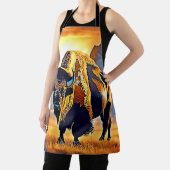 Tablier Design d'art Sunset Mountain Bison (Insitu)