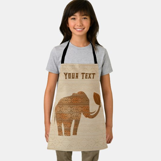 Tablier Design d'art tribal des éléphants (Insitu)