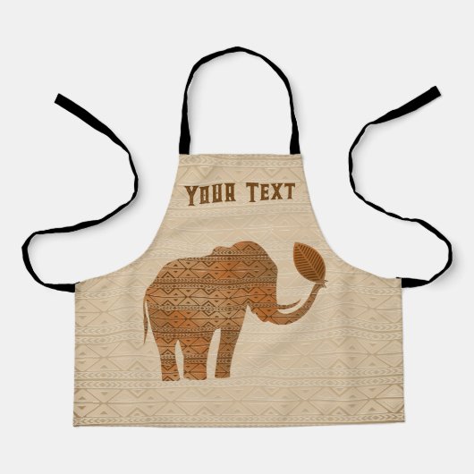 Tablier Design d'art tribal des éléphants (Recto)