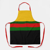 Tablier Design de bloc couleur rouge rouge jaune (Recto)