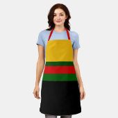 Tablier Design de bloc couleur rouge rouge jaune (Porté)