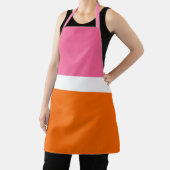 Tablier Design de bloc de couleur rose blanc orange clair (Insitu)