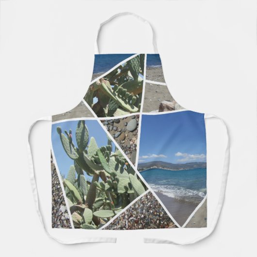 Tablier Design de collage méditerranéen (Recto)