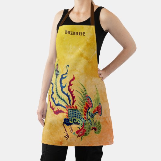 Tablier Design de coq chinois coloré Personnalisé (Insitu)