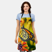 Tablier Design de fleur de papillon de monarque délicat (Porté)