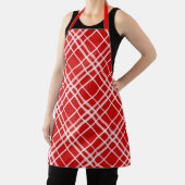 Tablier Design de Motif en Tartan blanc rouge (Insitu)