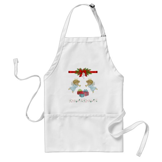 Tablier Design de Noël avec anges (Devant)